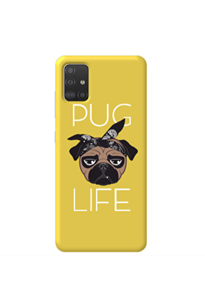 Other Samsung A51 Pug Life Yellow Colored Silicone TPU Θήκη
