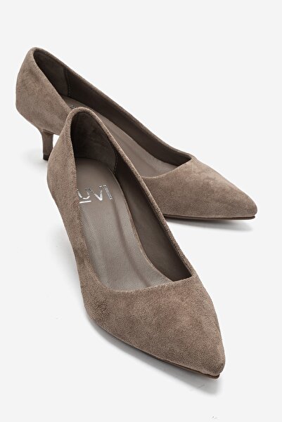 LuviShoes Jalen Mink Suede Genuine Leather Women's Low Heel Shoes
