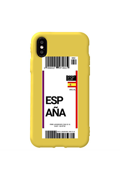 Other Apple iPhone Xs Max Espana Arrival Yellow Colored Silicone TPU Θήκη