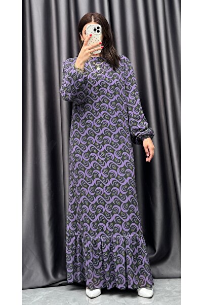 NİSUM MODA Floral Chiffon Dress
