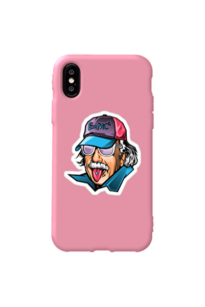 Other Apple iPhone X Einstein Pink Colored Silicone TPU Θήκη