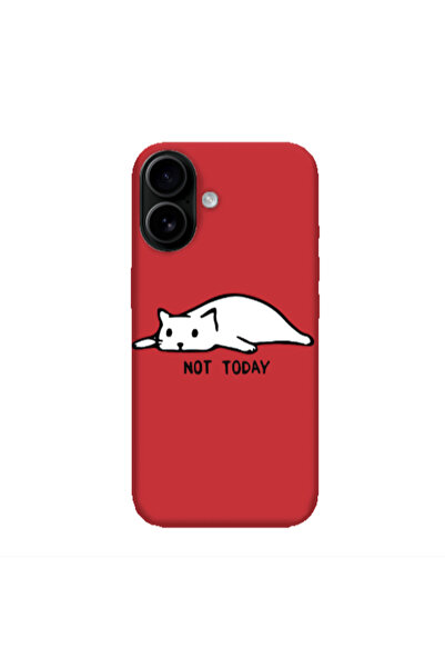 Other Apple Iphone 16 plus Not Today Red Colored Silicone TPU Θήκη