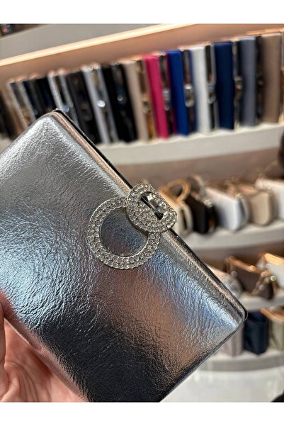 Çanta Trend Women's Stone Detailed Evening Dress Bag Length 16 Width 10.5 cm