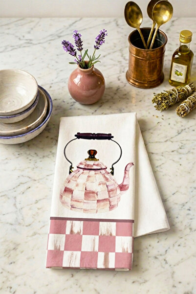 DEKOMOD Decorative Kitchen Cotton Oven Towel with Special Pattern 35X50 cm Wa...