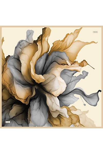 Levidor Yellow Pastel Patterned Sura Silk Scarf