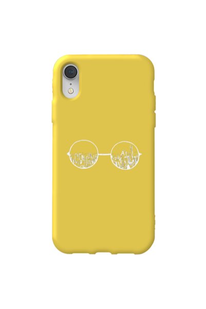 Other Apple iPhone Xr Sunglasses Yellow Colored Silicone TPU Θήκη