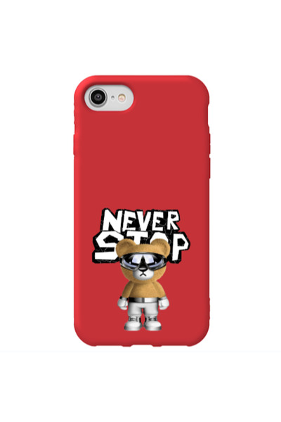 Other Apple iPhone 7 Never stop Red Colored Silicone TPU Θήκη
