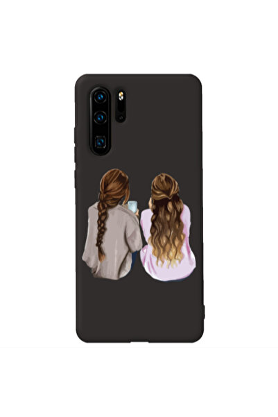 Other Huawei P30 Pro Friends Black Colored Silicone TPU Θήκη