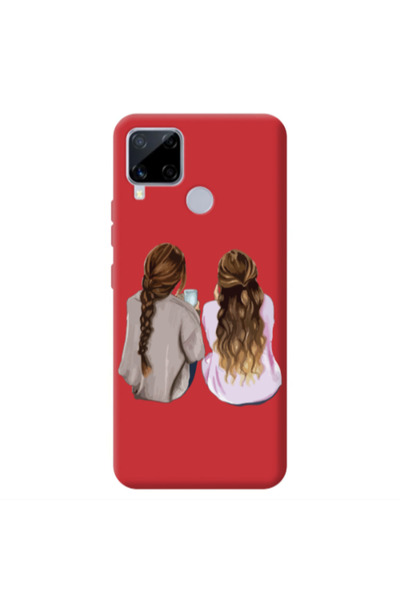 Other Realme C25 Friends Red Colored Silicone TPU Θήκη