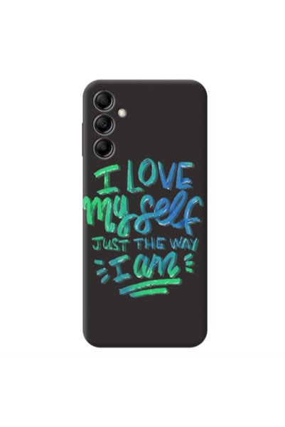 Other Samsung A14 5G I Love My self Black Colored Silicone TPU Θήκη