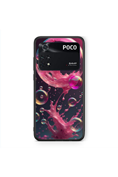 Other Xiaomi Poco M4 Pro 4G Pink balloon Black Glossy Θήκη