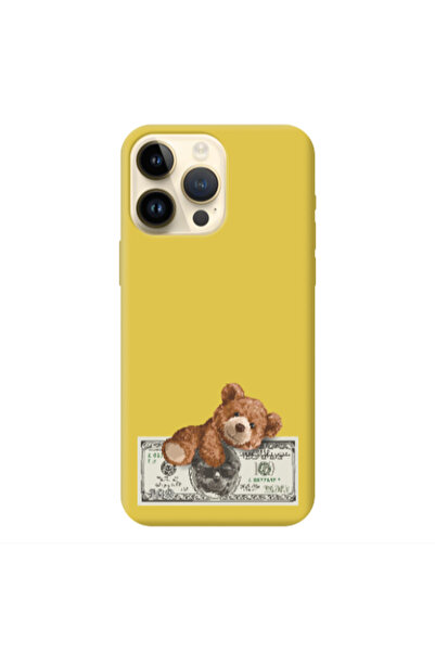Other Apple iPhone 13 Pro Max Money Style Yellow Colored Silicone TPU Θήκη