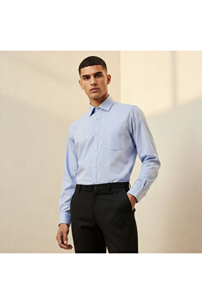 FAV Men Regular Fit Collared Philaphil Long Sleeve Shirt