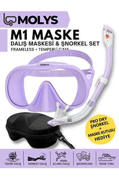 MOLYS M1 PROFESYONEL DALIŞ MASKESİ + MASKE KUTUSU + PRO FULL DRY TAM KURU ŞNO...