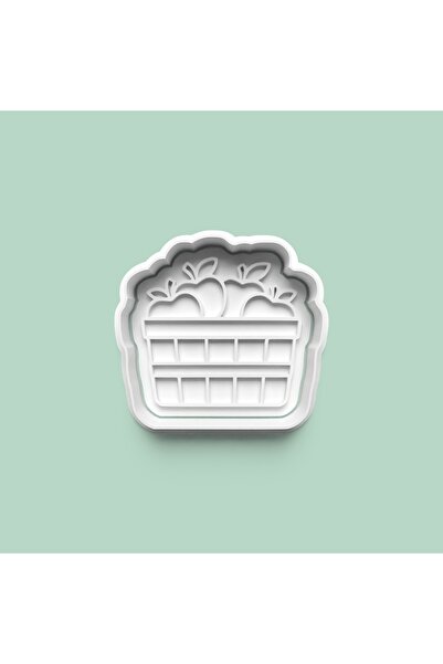 AKTASTORE Apple Basket Figure Cookie Mold and Sugar Dough Mold 0974-4