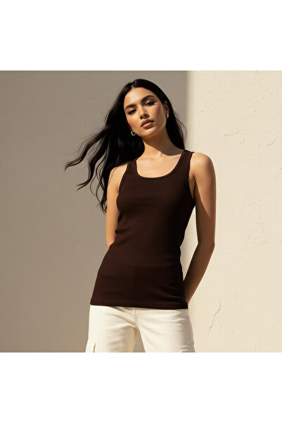 FAV Slim Fit Tank Top with Ribbed Texture