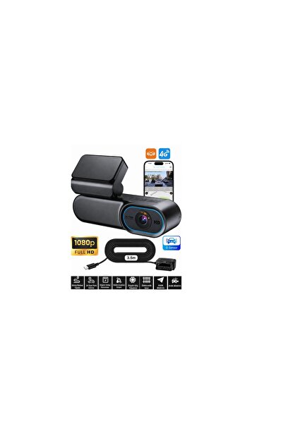 Midcom Hotkam 4G Araç İçi Kamera GPS Araç Takip Sistemi Canlı Takip Google Maps 1080P