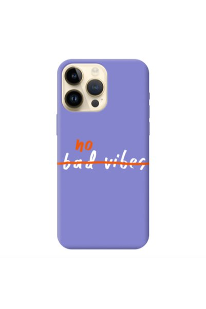 Other Apple iPhone 13 Pro Max No bad vibes 2 Purple Colored Silicone TPU Θήκη