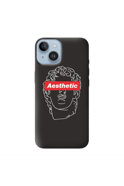 Other Apple iPhone 14 Aesthetic Black Colored Silicone TPU Θήκη