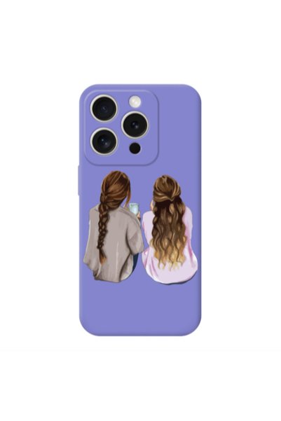 Other Apple iPhone 15 Pro Friends Purple Colored Silicone TPU Θήκη