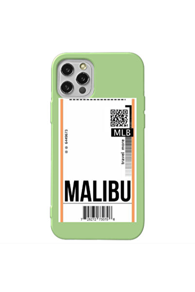 Other Apple iPhone 12 Pro Malibu Travel More Light Green Colored Silicone TPU...