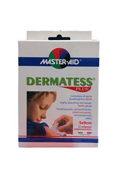 Master Aid | Dermatess Plus | Αντικολλητικές Αποστειρωμένες Γάζες 5x9cm |12τμχ