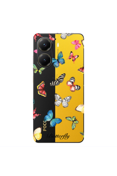 Other Xiaomi Poco X7 Pro Butterfly Mix Transparent Silicone TPU Θήκη