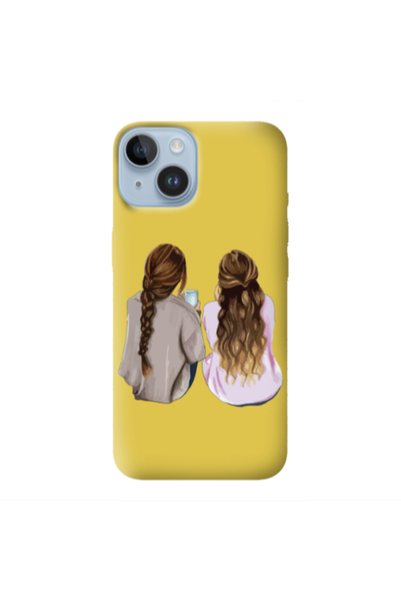 Other Apple iPhone 14 Plus Friends Yellow Colored Silicone TPU Θήκη