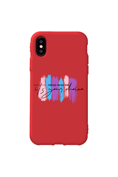 Other Apple iPhone Xs Max One Day Or Day One Red Colored Silicone TPU Θήκη