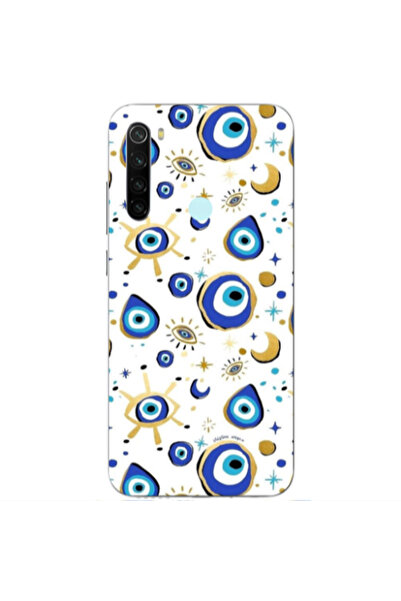 Other Xiaomi Redmi Note 8 Gold evil eye beads Transparent Silicone TPU Θήκη
