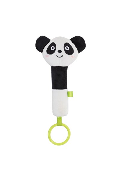 Z Store Jucărie de pluș Panda cu zornăitoare și jucărie de dentiție - 17cm