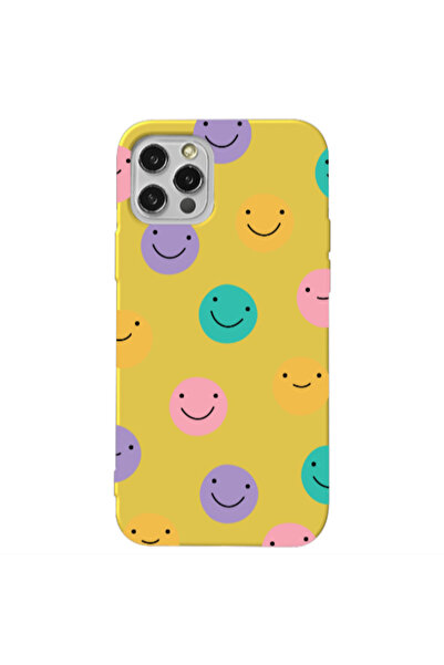 Other Apple iPhone 13 Pro Colorful smiles Yellow Colored Silicone TPU Θήκη