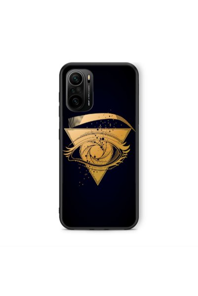 Other Xiaomi Poco F3 Triangular gold eye Black Glossy Θήκη