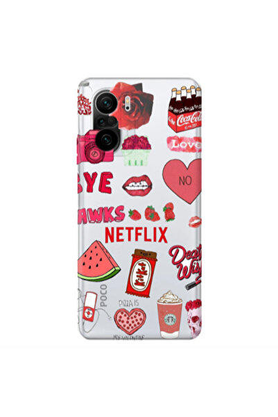 Other Xiaomi Poco F3 pizza is my valentine Transparent Silicone TPU Θήκη