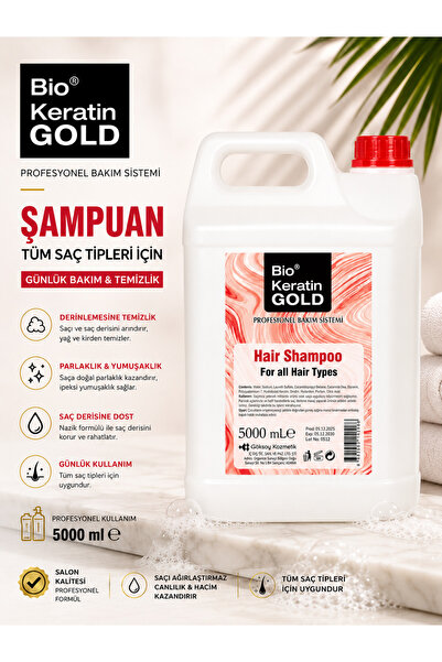 Bio Keratin Gold Professional Shampoo 5 Lt