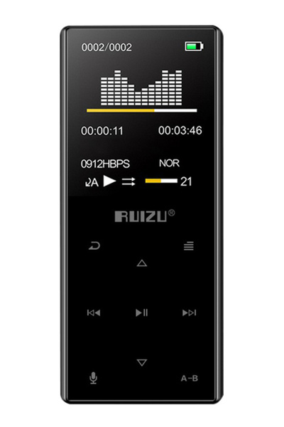 Ruizu MP3 player D29 με ηχείο, 1.8", 16GB, Bluetooth, ελληνικό μενού, μαύρο