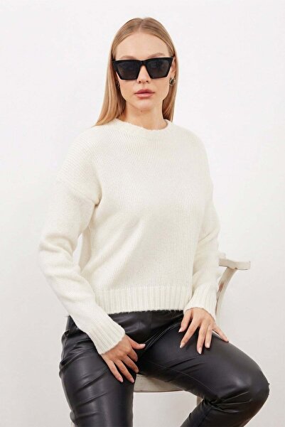 Fulla Moda Basic Crew Neck Knitwear Sweater