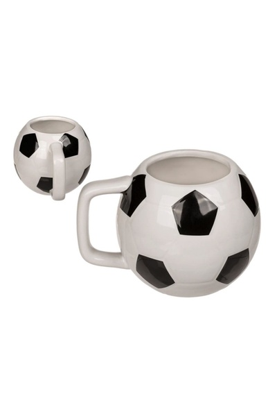 MC Micostore Cana ceramica, forma minge fotbal, 12x9cm, 500 ml, Out of the bl...