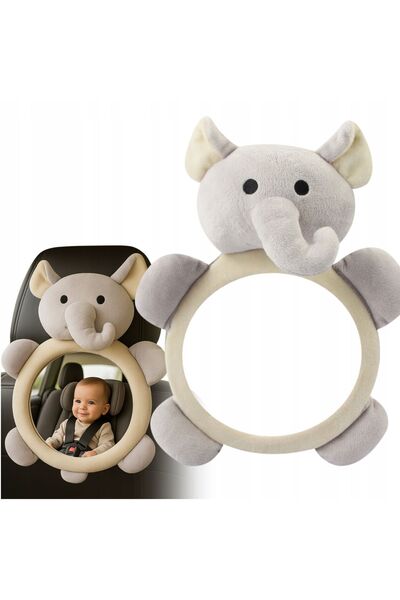 Korbi Oglindă auto pentru bebeluși, elefant, gri