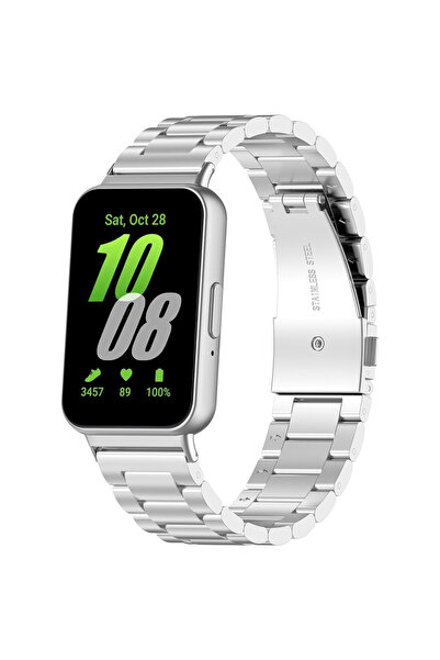 Techsuit W010 λουράκι smartwatch για Samsung Galaxy Fit3, ρυθμιζόμενο, ασημί