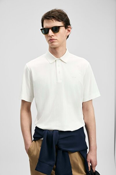 Lufian 111040234 Hudson Smart Polo T-Shirt Ανδρικό T-Shirt ΛΕΥΚΟ