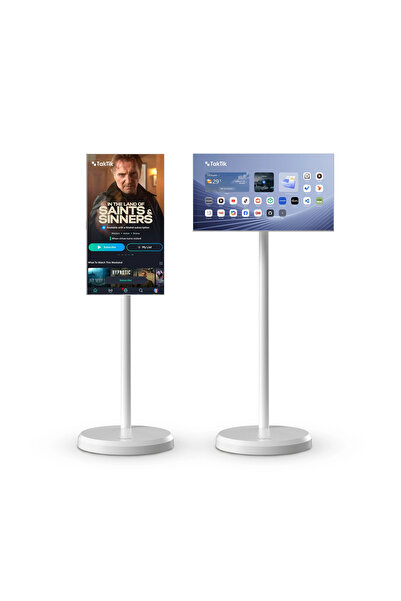 B&D TakTik Portable Smart Touch Screen 21.5 Inch Full HD Display, White, Andr...