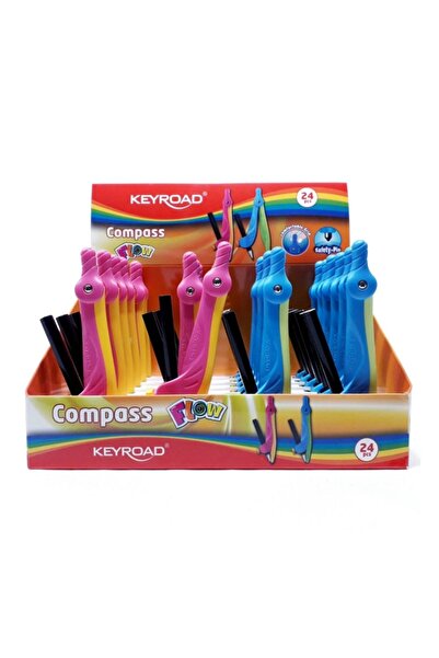 MC Micostore Πλαστική πυξίδα Keyroad Flow με μολύβι, KR971649, διάφορα χρώματα