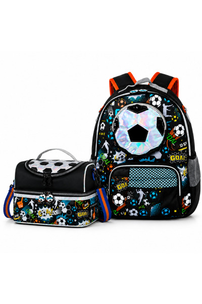 Hibobi Premium World Cup Limited Edition 2PCS Boys Football Backpack Set, Sch...