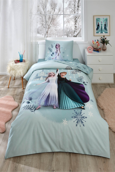 Özdilek Frozen Leaves Tek Kişilik Disney Lisanslı Lastikli Çocuk Nevresim Takımı