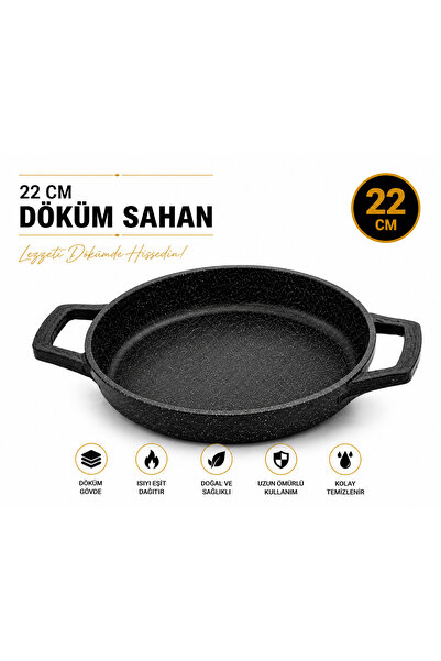 Alkar Döküm Sahan 22cm |   Döküm Sahan |   Double Handle |   Durable Casting