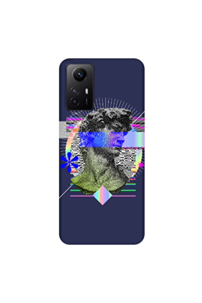 Other Xiaomi Redmi Note 12s Statue pixels Dark blue Colored Silicone TPU Θήκη