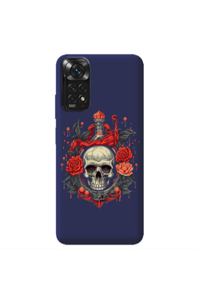 Other Xiaomi Redmi Note 11 4G Flower head Dark blue Colored Silicone TPU Θήκη