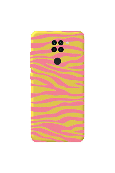 Other Xiaomi Redmi Note 9 Pink Zebra Yellow Colored Silicone TPU Θήκη