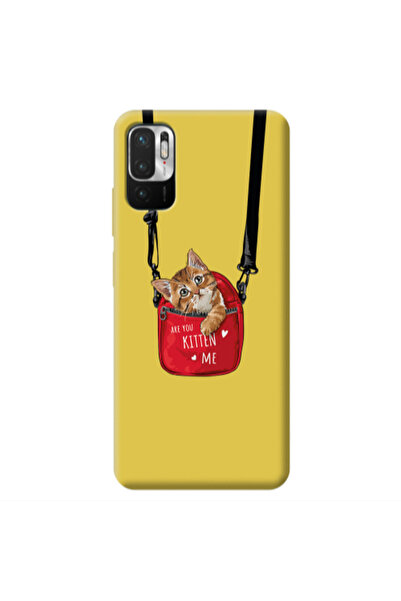 Other Xiaomi Redmi Note 10 Pro 5G Kitten Me Yellow Colored Silicone TPU Θήκη